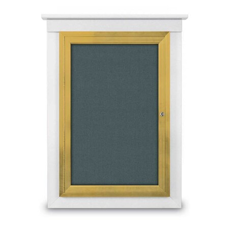 Sliding Glass Door Radius Letterboard,Hdr,48x36,Satin/Blue